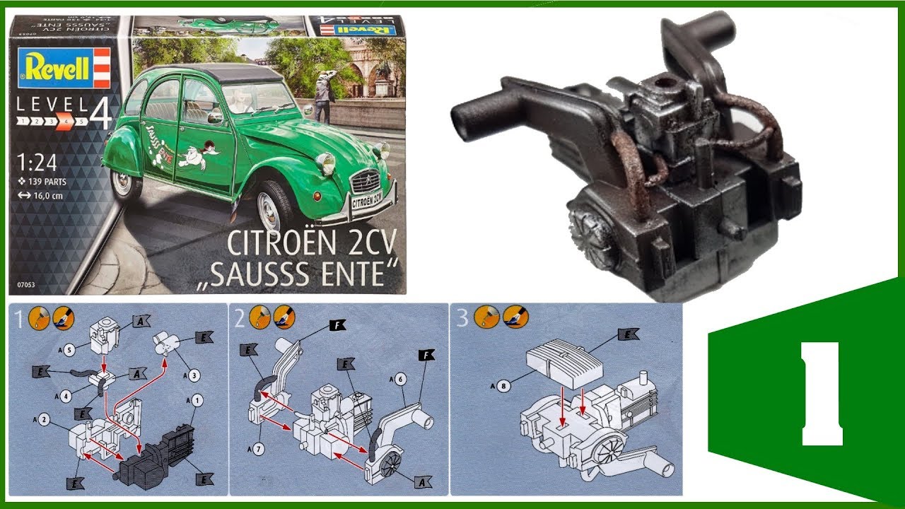 REVELL  2CV Citroën 1/24  Tuto Build  PART 1