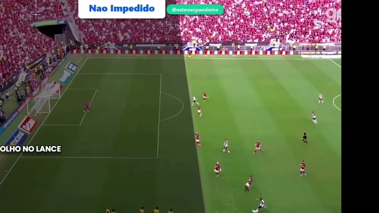 Lance do impedimento jogo Corinthians x Flamengo 