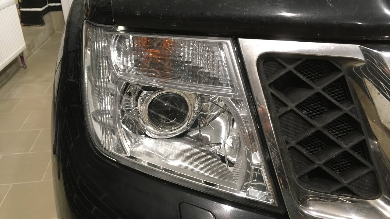 Nissan Pathfinder 51 - тюнинг фар, установка диодных линз