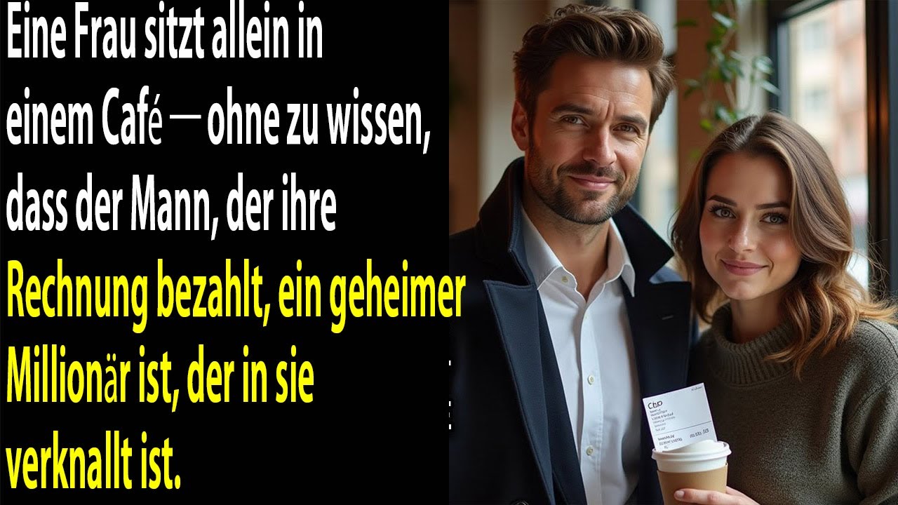 Frau sitzt allein im Café – ahnt nicht, dass ein geheimer Millionär ihre Rechnung zahlt.