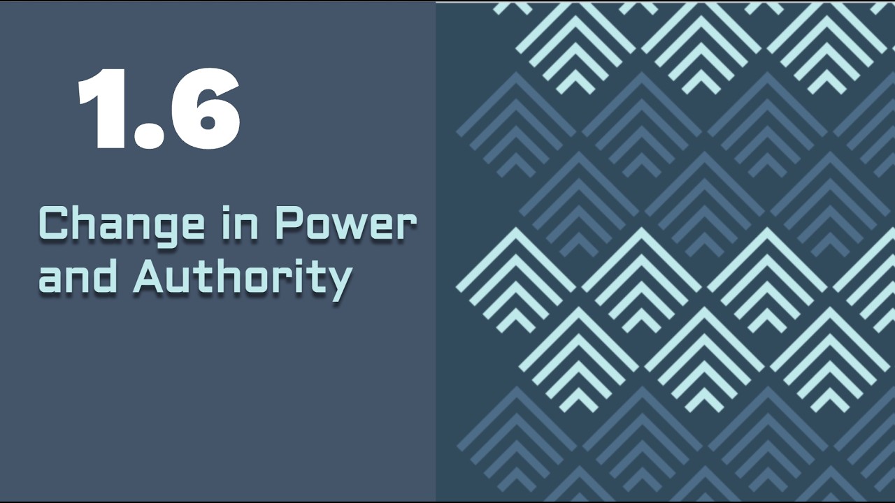 1.6 Change in Power and Authority, AP Comp Gov, Unit 1