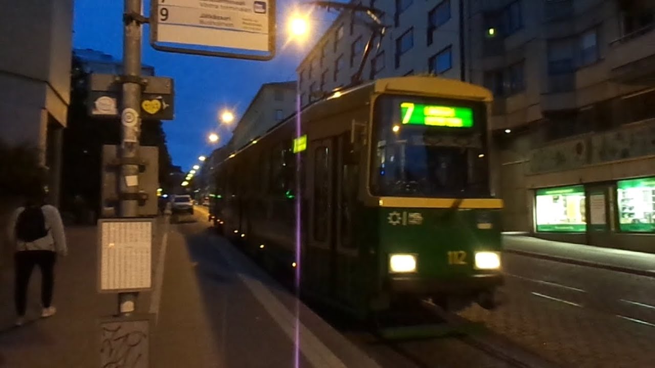 Tram 7: Kallion virastotalo - Senaatintori of Helsinki 9-*: Valmet MLNRV2 #112 on line 7 (27.09.19)