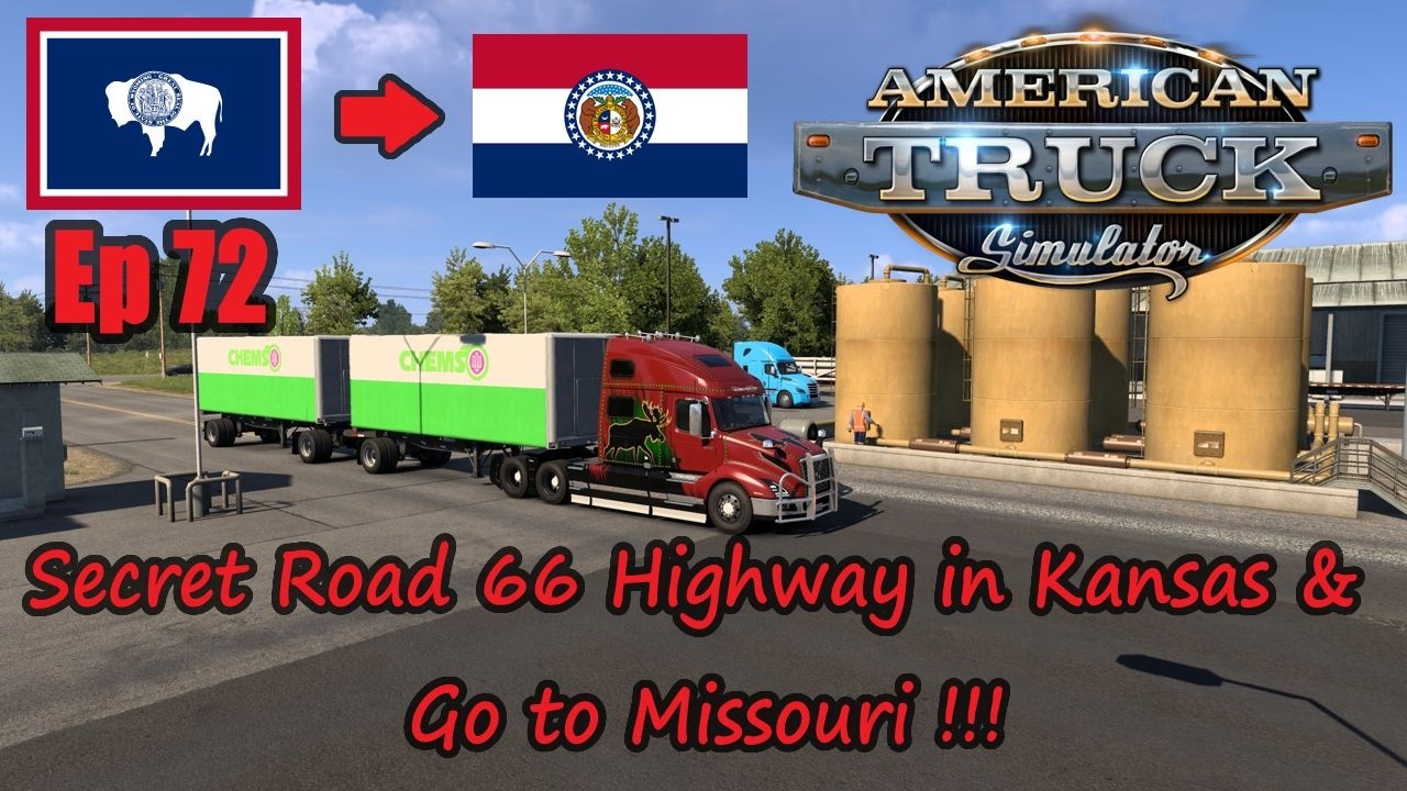Secret Road 66 Highway in Kansas & Go to Missouri |American Truck simulator Career Mode Ep 72