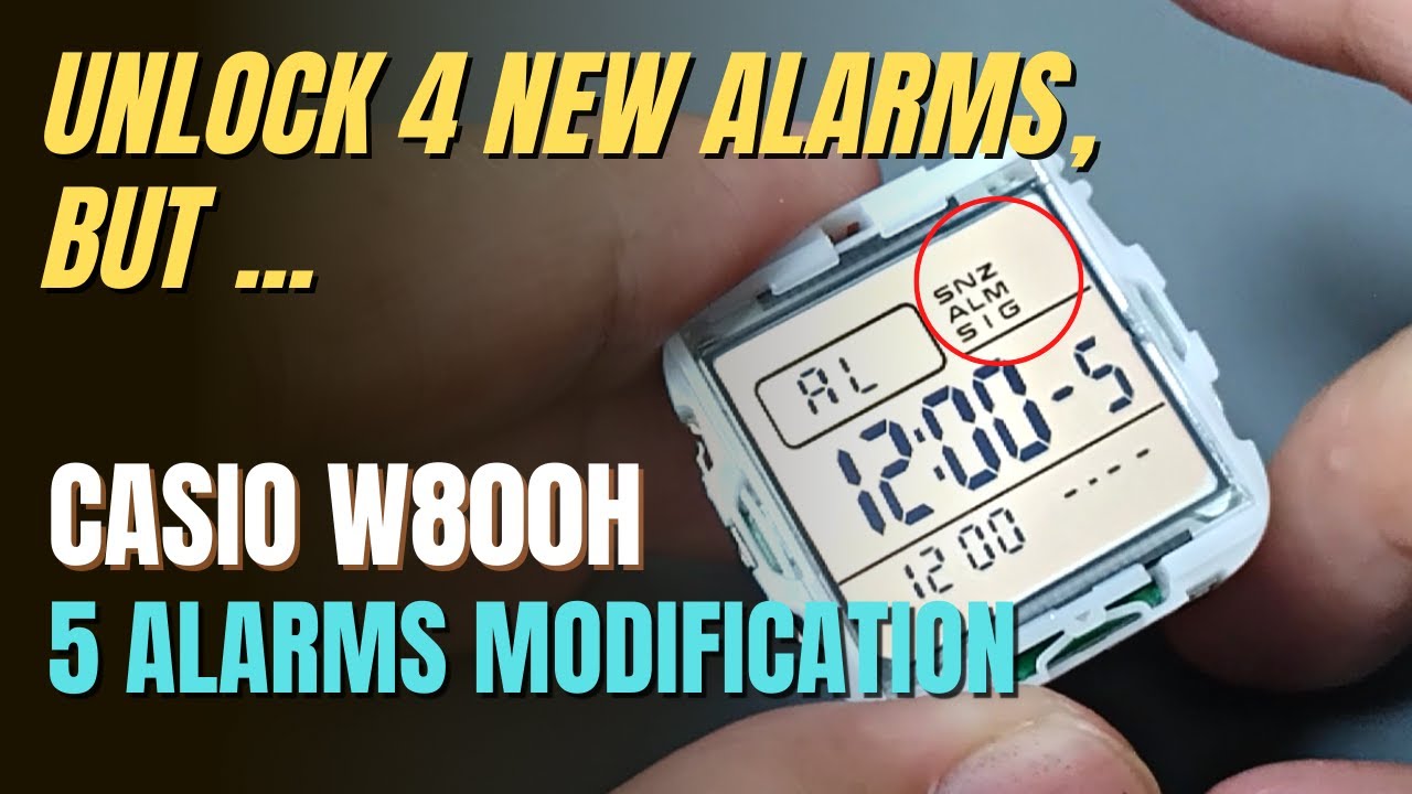Casio W800H 5 Alarms Modification. Check This Video First ( W-800H, W800 )