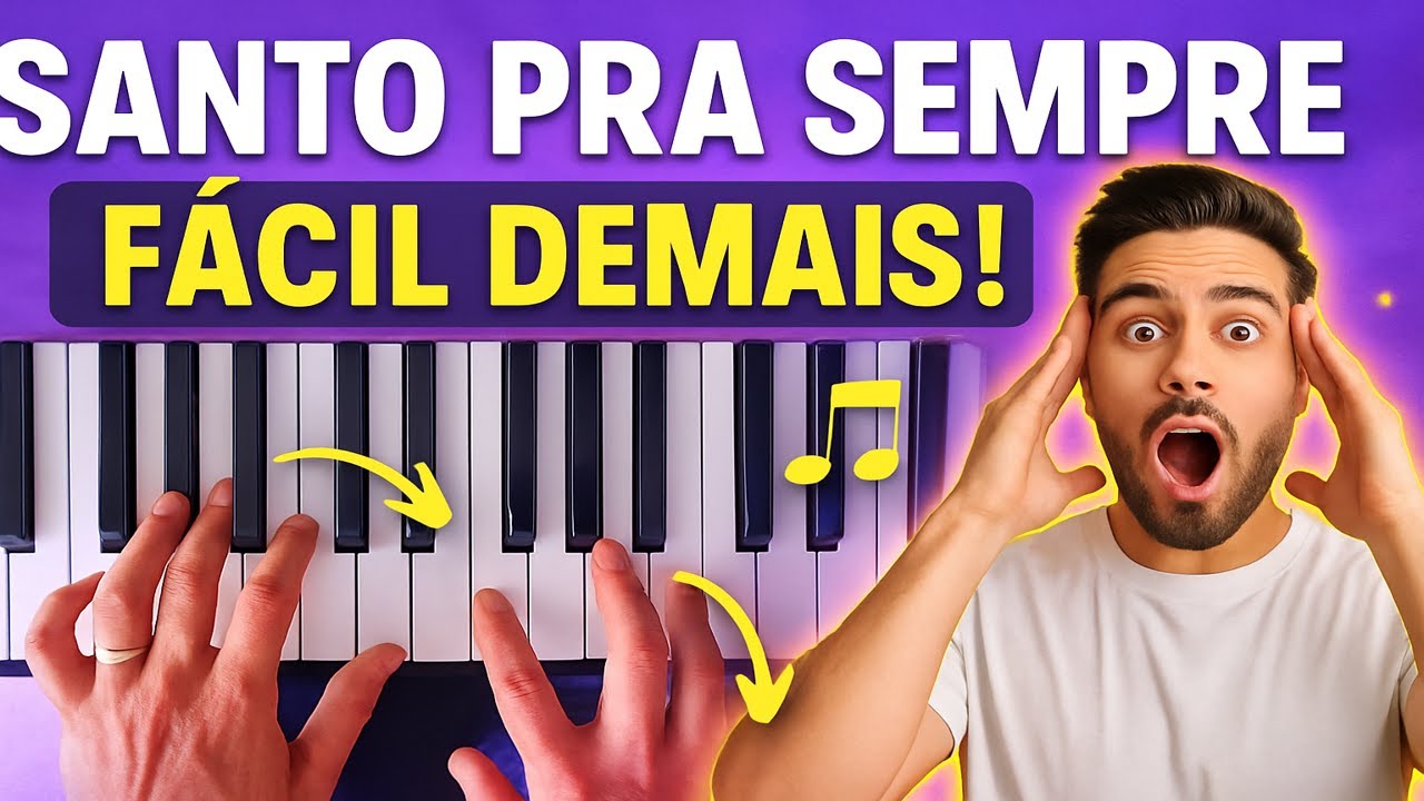 SANTO PRA SEMPRE - /Introdução + Cifra Simplificada/ INICIANTE FACIL PASSO A PASSO PRIMEIRA MUSICA