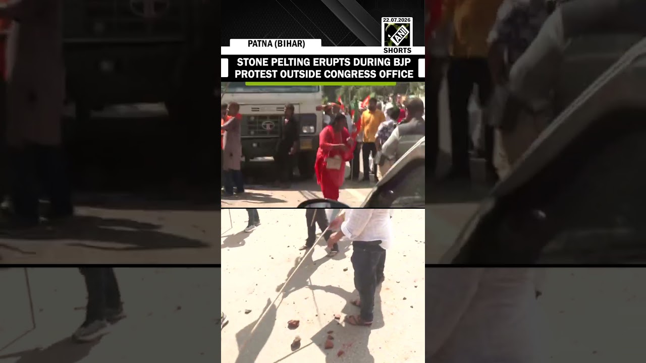 Violence erupts during BJP protest outside Congress office in Patna over Yesterday's demonstration