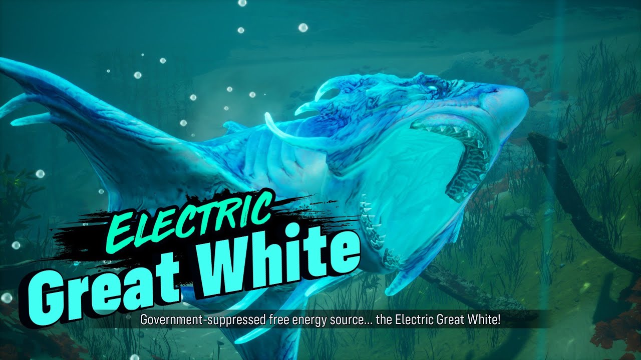 Bio-Electric Shark vs Electric Great White Shark Boss Fight | Maneater: Truth Quest