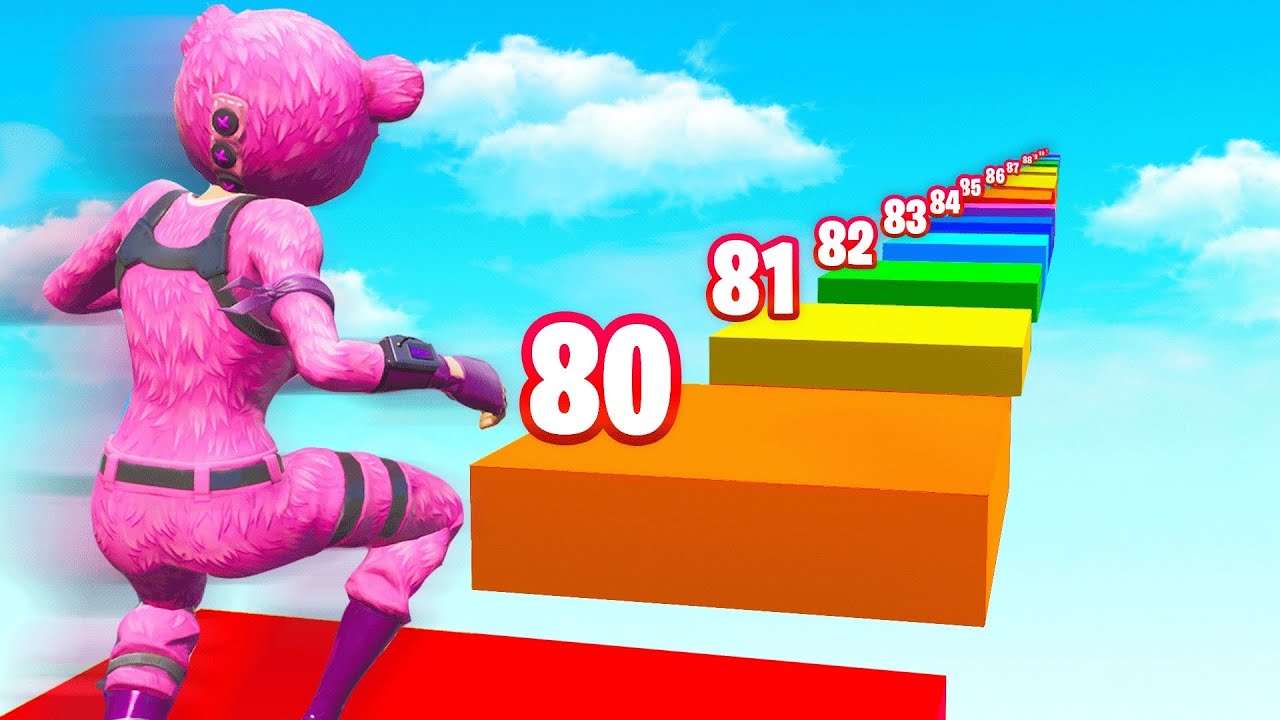 EXTREME 100 Level LOW Gravity Fortnite Default Deathrun!