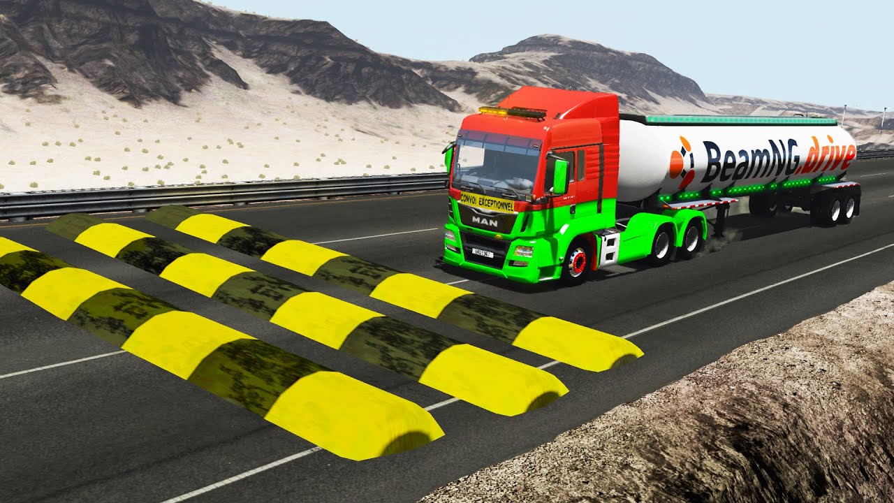 Trucks vs Speed Bumps #1 | BeamNG.DRIVE