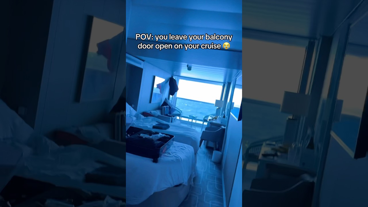 POV: you leave your balcony door open on the cruise ship😭 #shorts