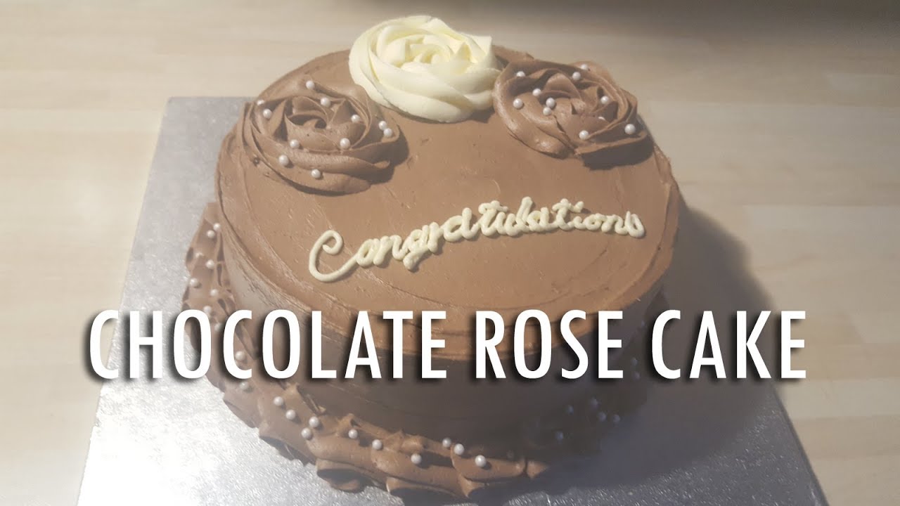 Easy Chocolate Rose Cake Decorating