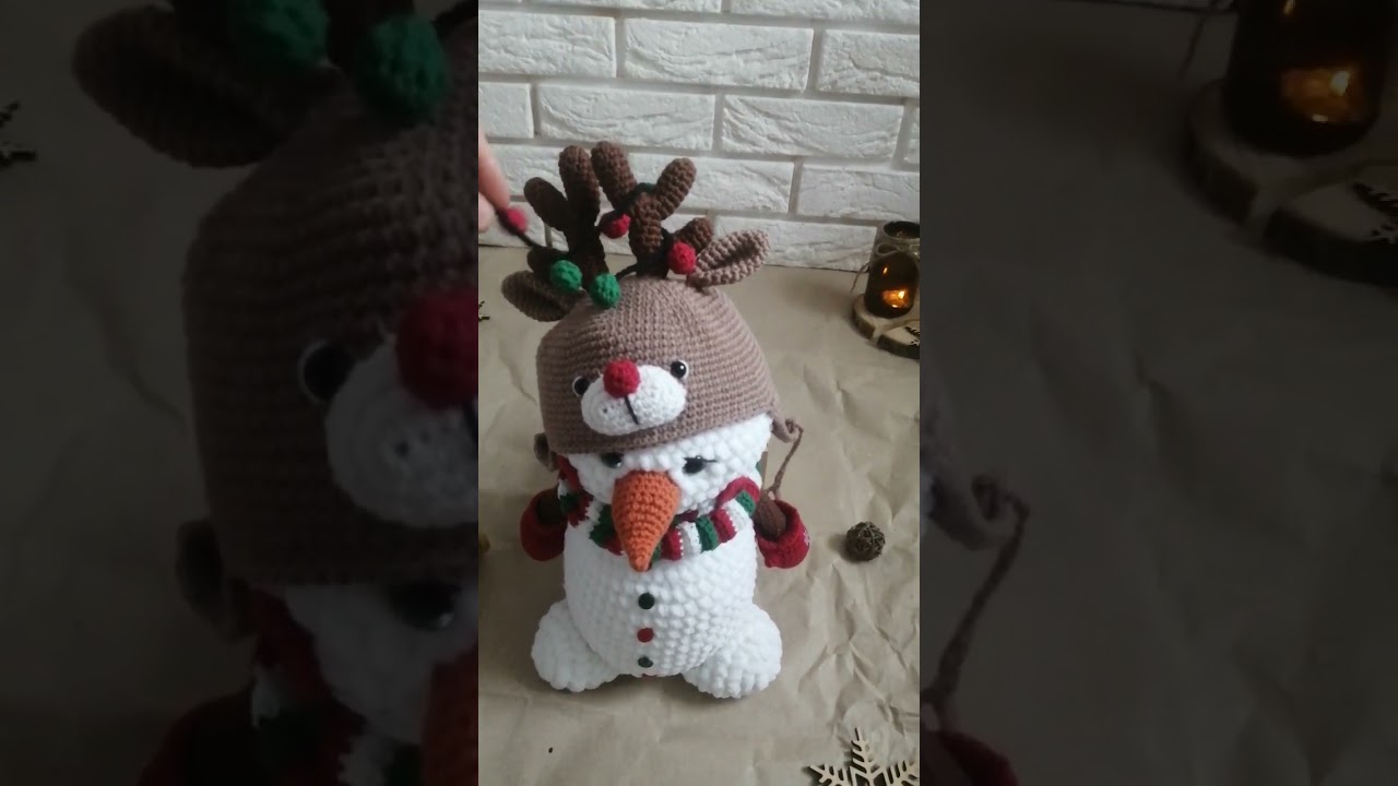 Сніговик амігурумі #амігурумі #amiguru #crochet #amigurumi #crochettoys