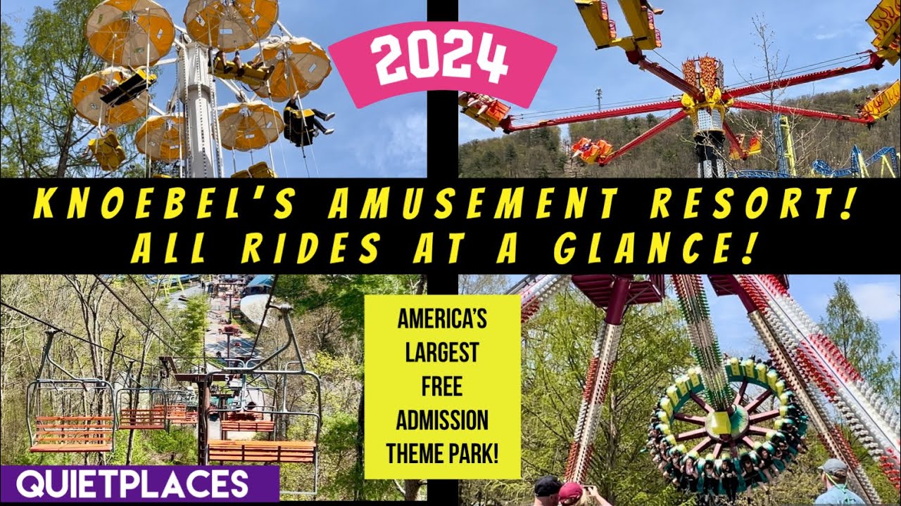 Knoebel’s Amusement Resort ALL RIDES at a Glance & Extra Activities! 2024!