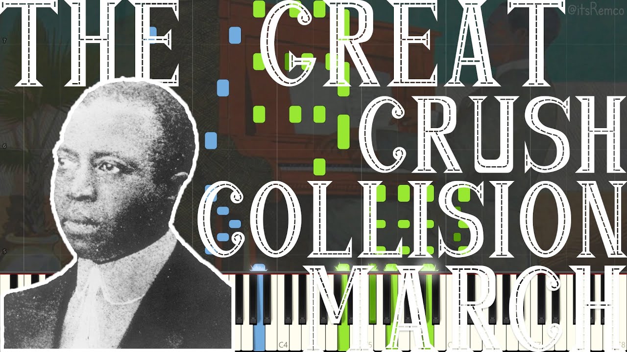 Scott Joplin - The Great Crush Collision March 1896 (Ragtime Piano Synthesia)