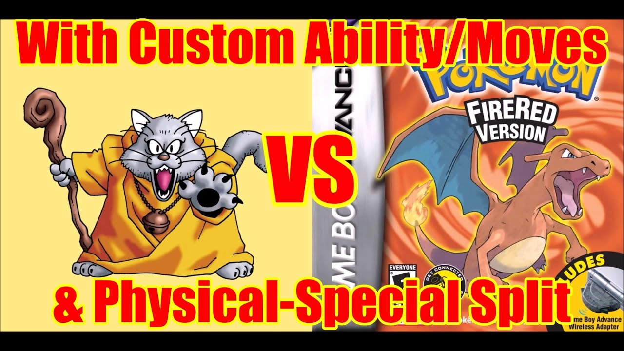 Using Meowgician from Dragon Quest as a Pokémon in Fire Red (w/ Physical-Special Split)
