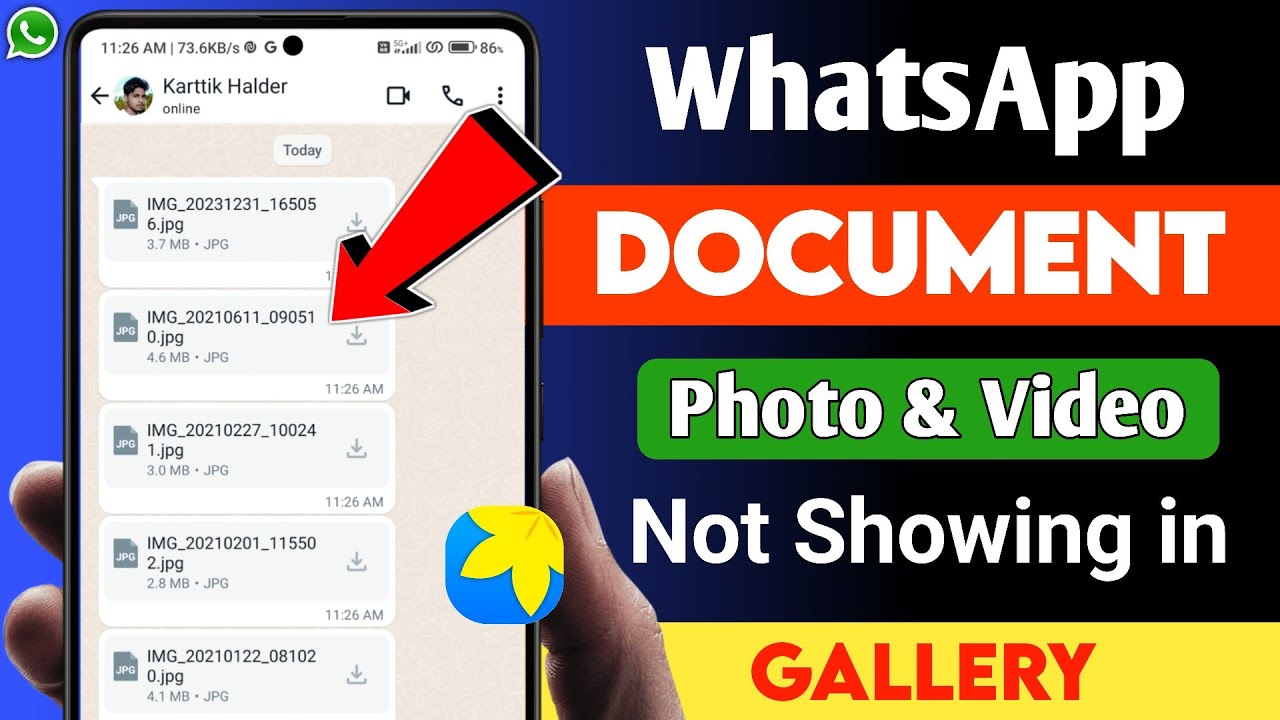 Whatsapp Document Photos Not Showing In Gallery | Whatsapp Document Photo Not Save In Gallery