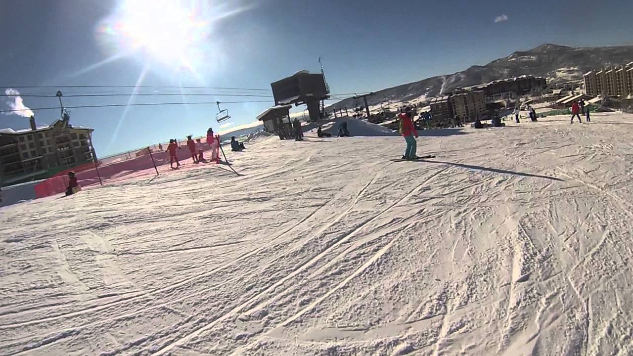 first day learning skiing using PMTS
