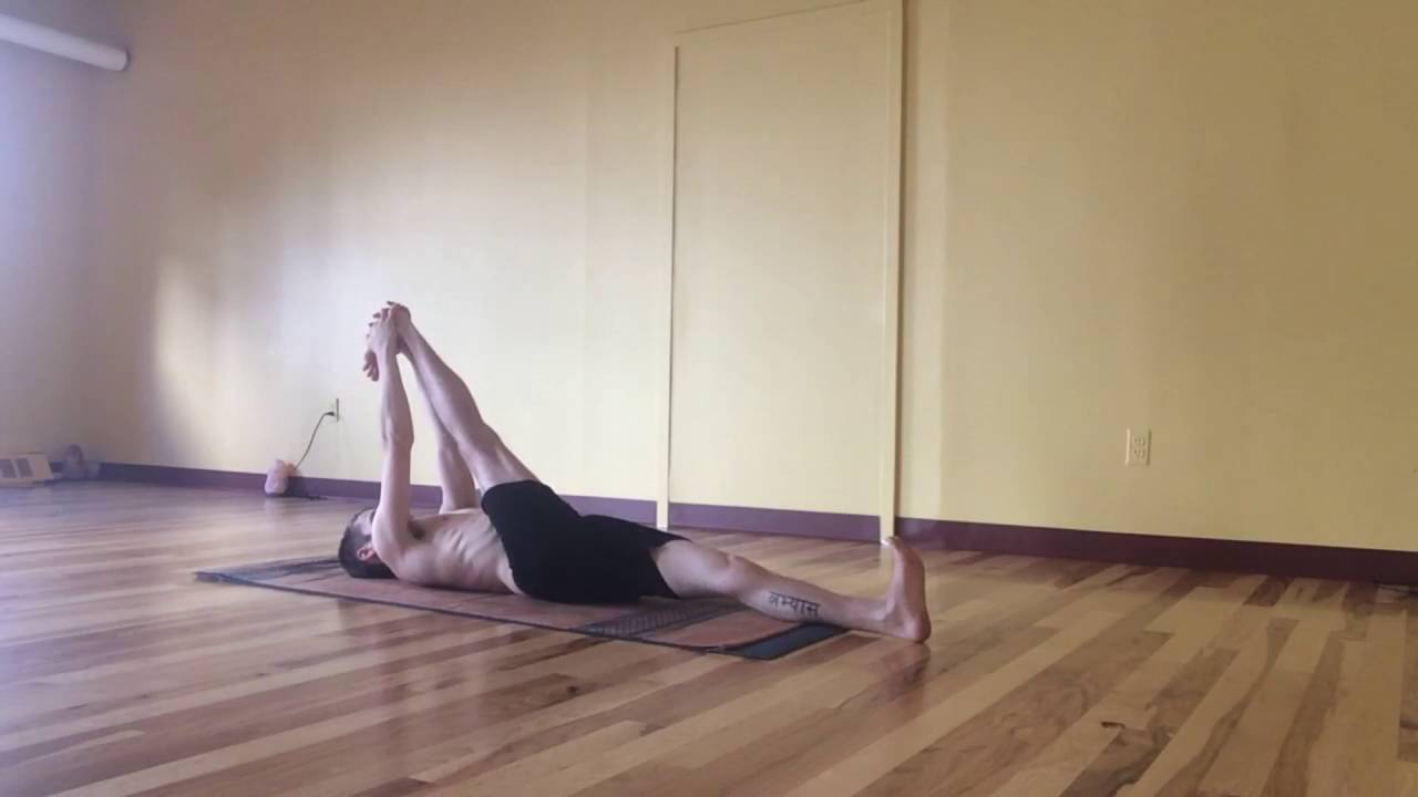 Supta Trivakramasana - Pose Dedicated To Vamanavatar (Supine Splits)