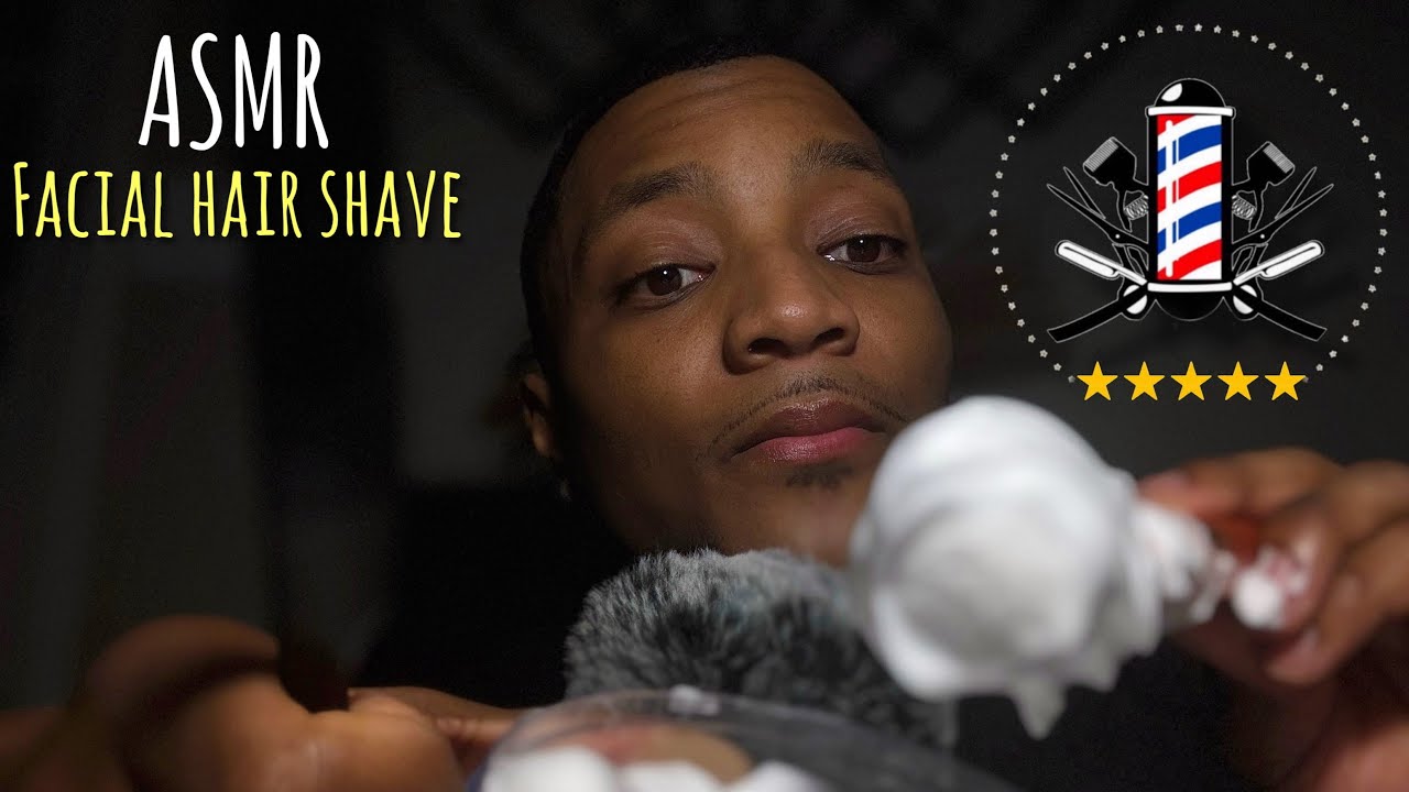 ASMR Men’s SHAVE BARBER Roleplay! Shaving cream sounds, Scissors, Whispers