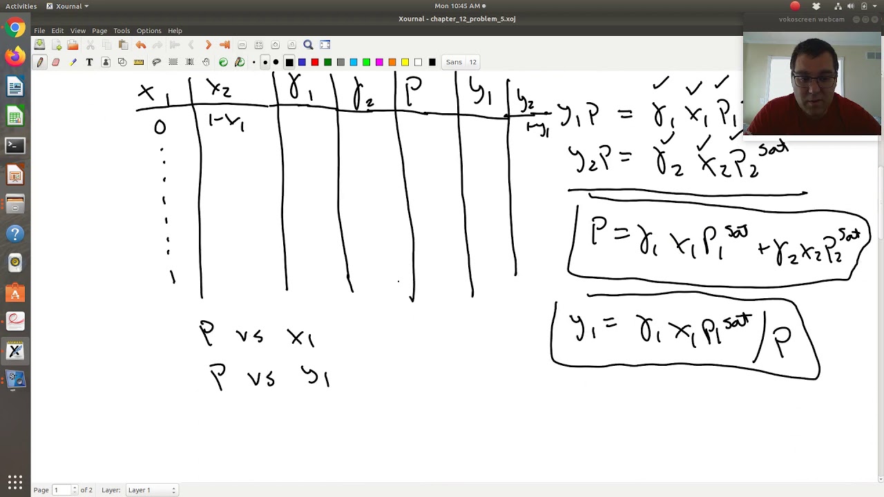 Chapter 12: Modified Raoult's Law Pxy Example 4