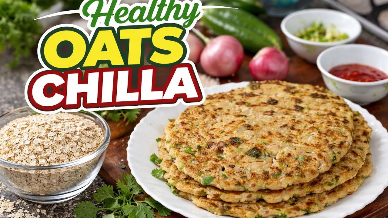 Healthy Oats Chilla Recipe Healthy Breakfast 🥞 