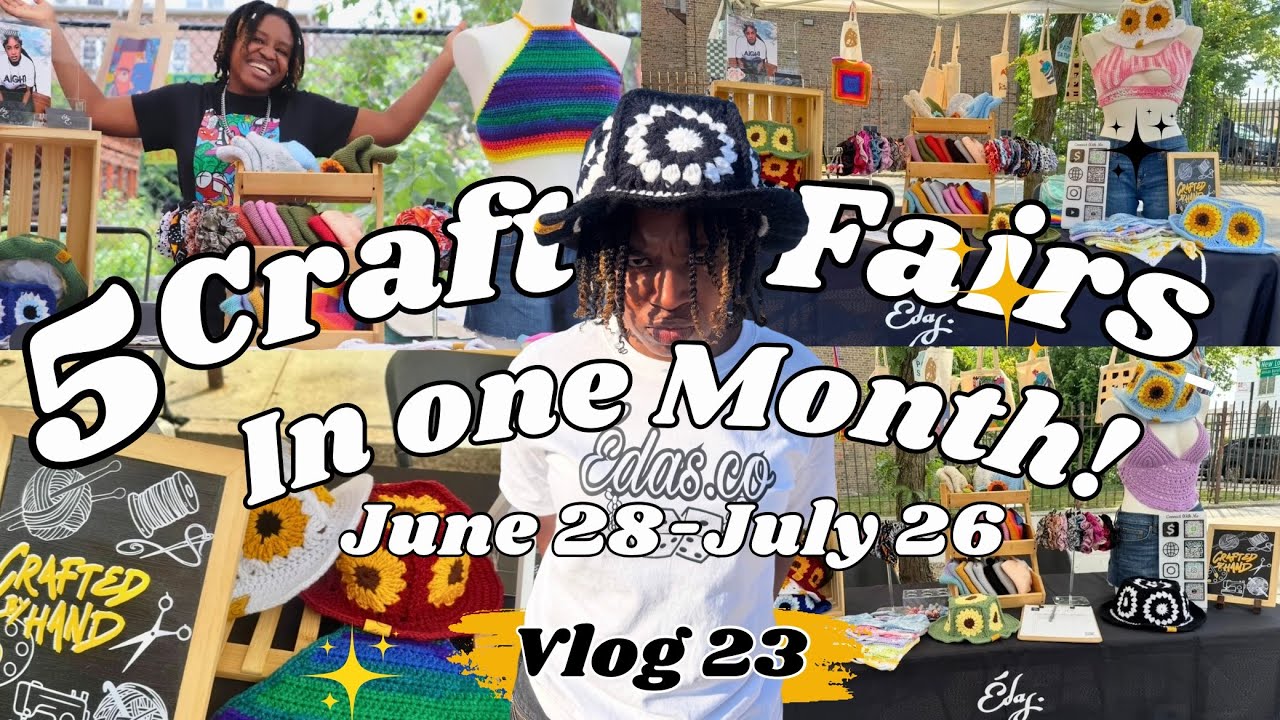 1 Month Summer Craft Fairs |ASMR Behind The Scenes Crochet Clothing Brand✨Small Business 𝐕𝐥𝐨𝐠 23