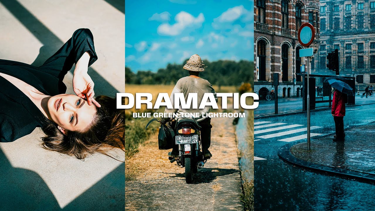 Dramatic Blue Green Lightroom Preset | Cinematic Color Grading Tutorial | Free Preset