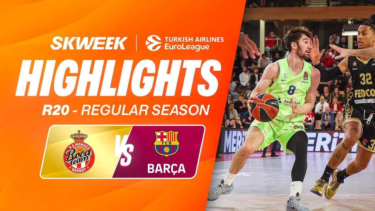 WILL BARÇA UPSET THE LEADER 🤯 ? - AS Monaco vs FC Barcelone - Highlights EuroLeague R20