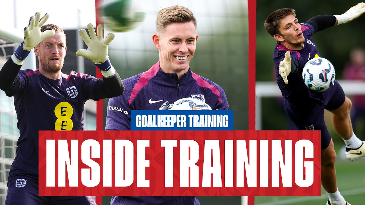 Pickford, Pope & Henderson 1v1 Saves, Blocks and Competitive Foot-Tennis 🎾 | GK Training