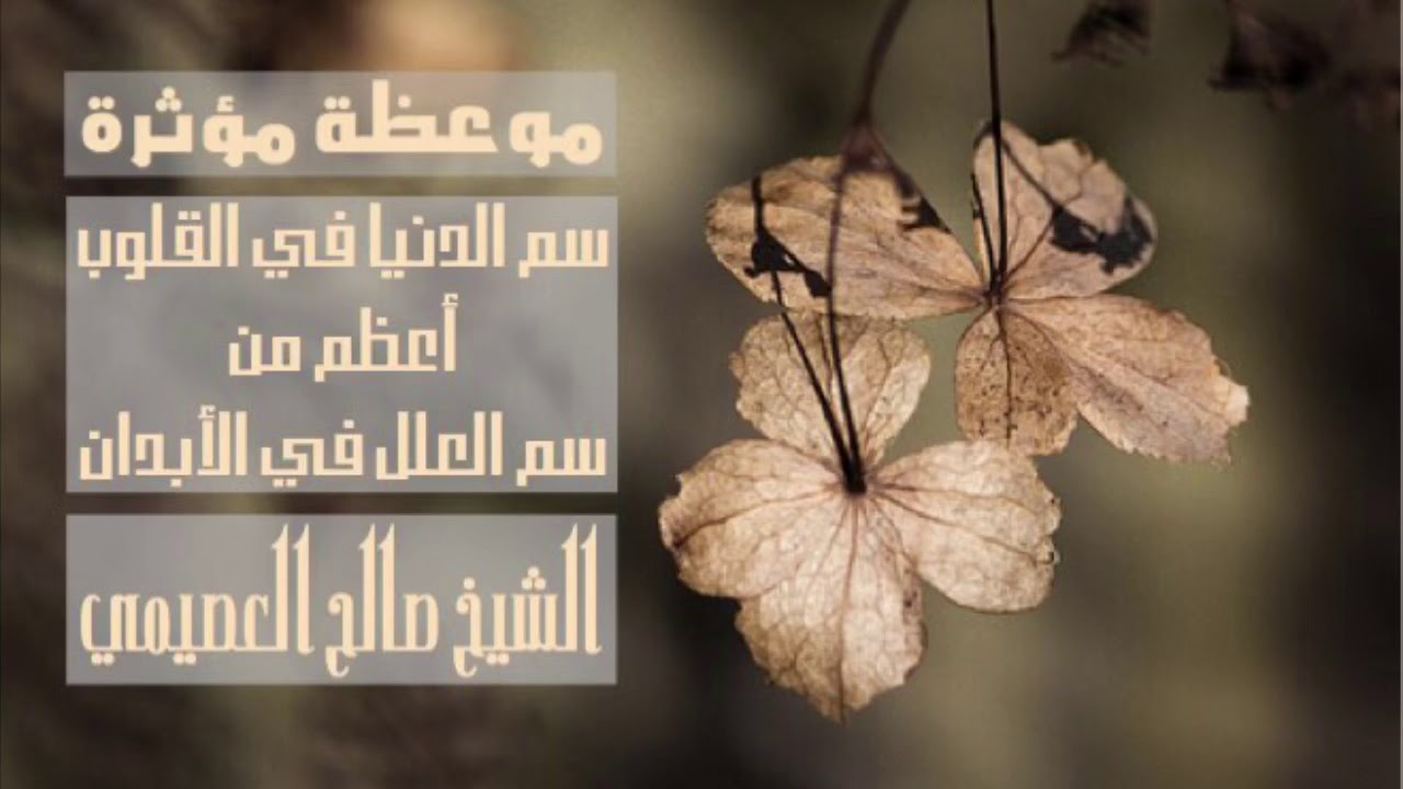 موعظة مؤثرة | سم الدنيا في القلوب  أعظم من  سم العلل في الأبدان | الشيخ صالح العصيمي