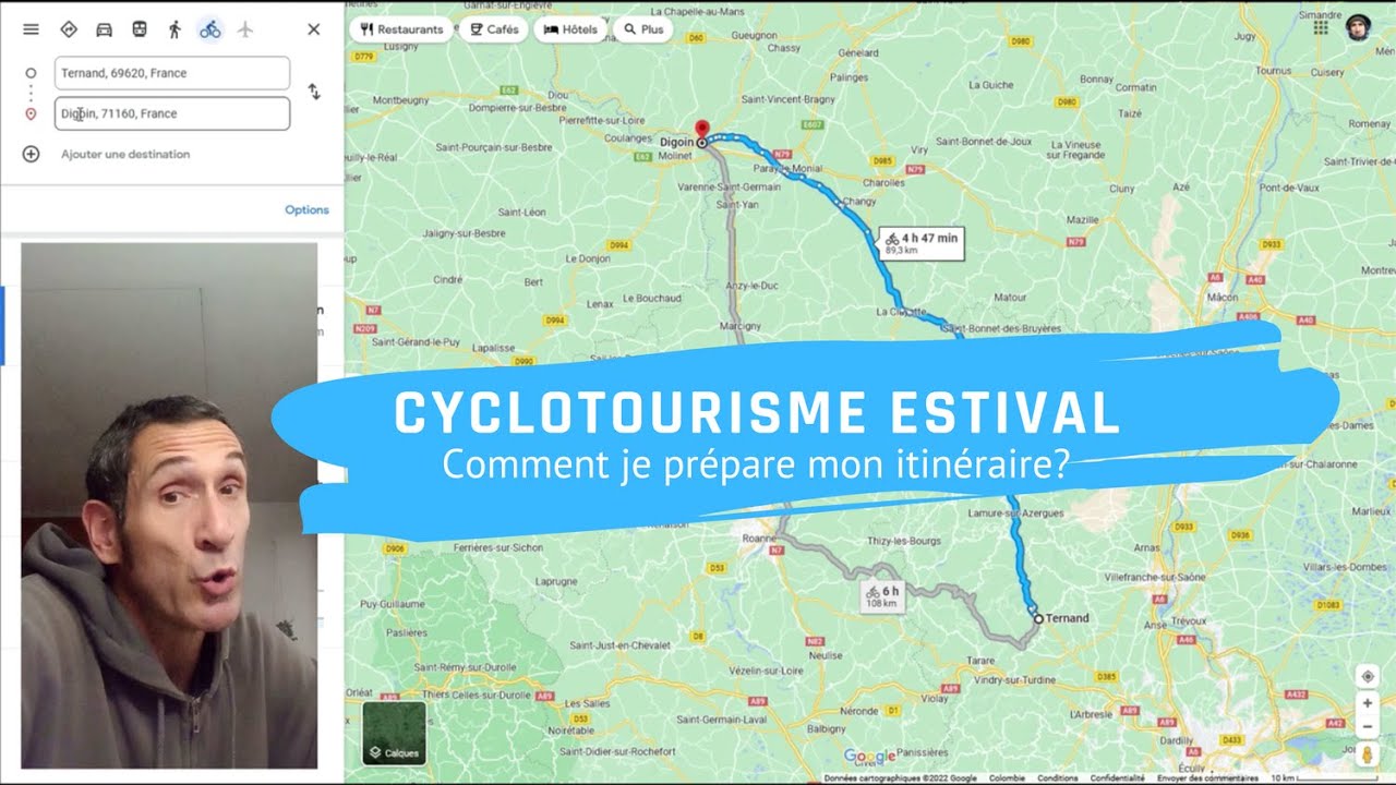 Ma méthode pour créer un itinéraire de voyage à vélo