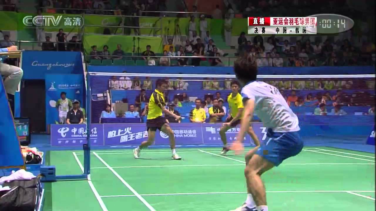 20101115 第16届亚运会 羽球男团决赛 中国 蔡赟、傅海峰 vs 韩国 郑在成、李龙大