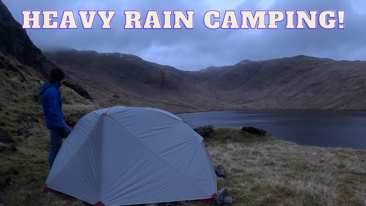 SOLO HEAVY RAIN CAMPING | A Wet Camp In A Warm Tent! | MSR ELIXIR 1