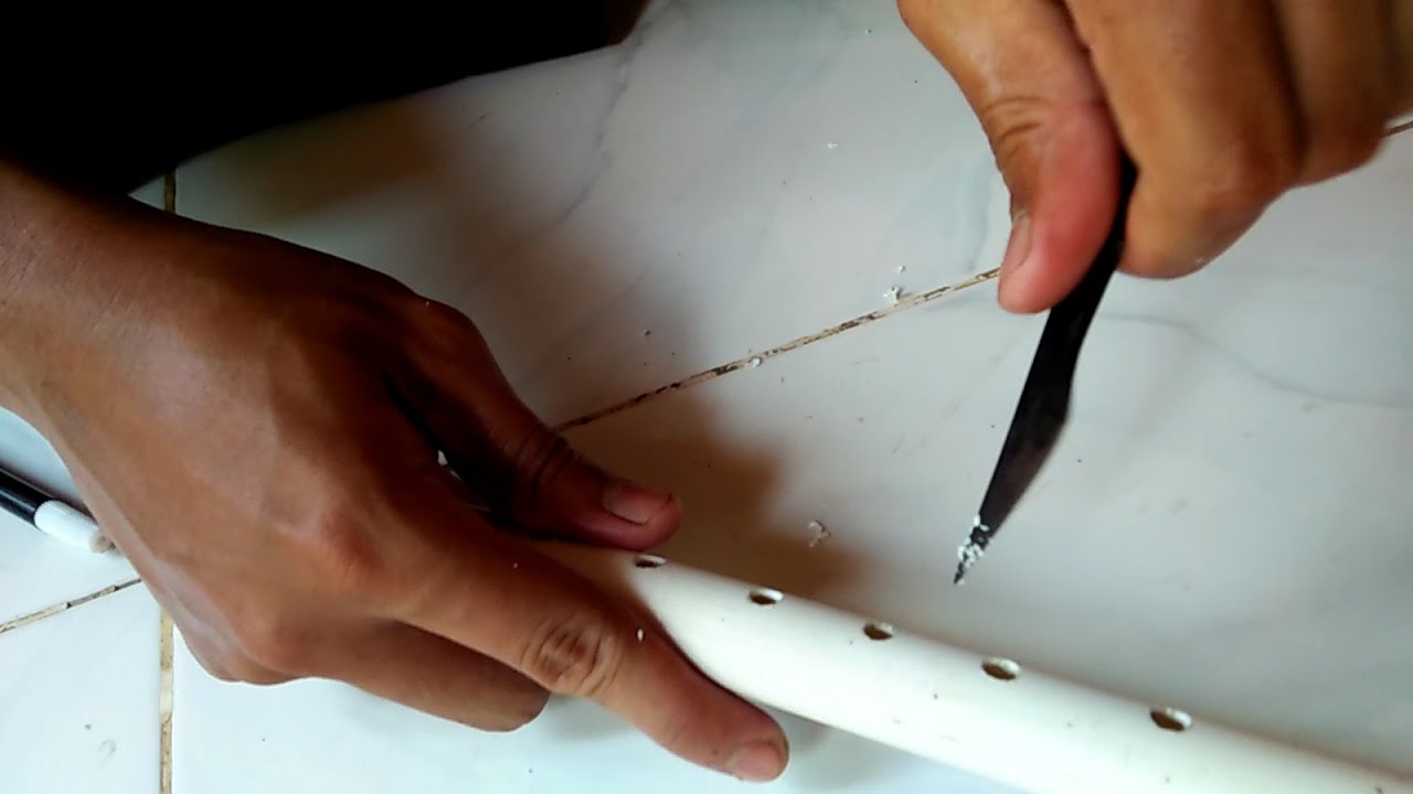 Cara membuat suling dari pipa paralon