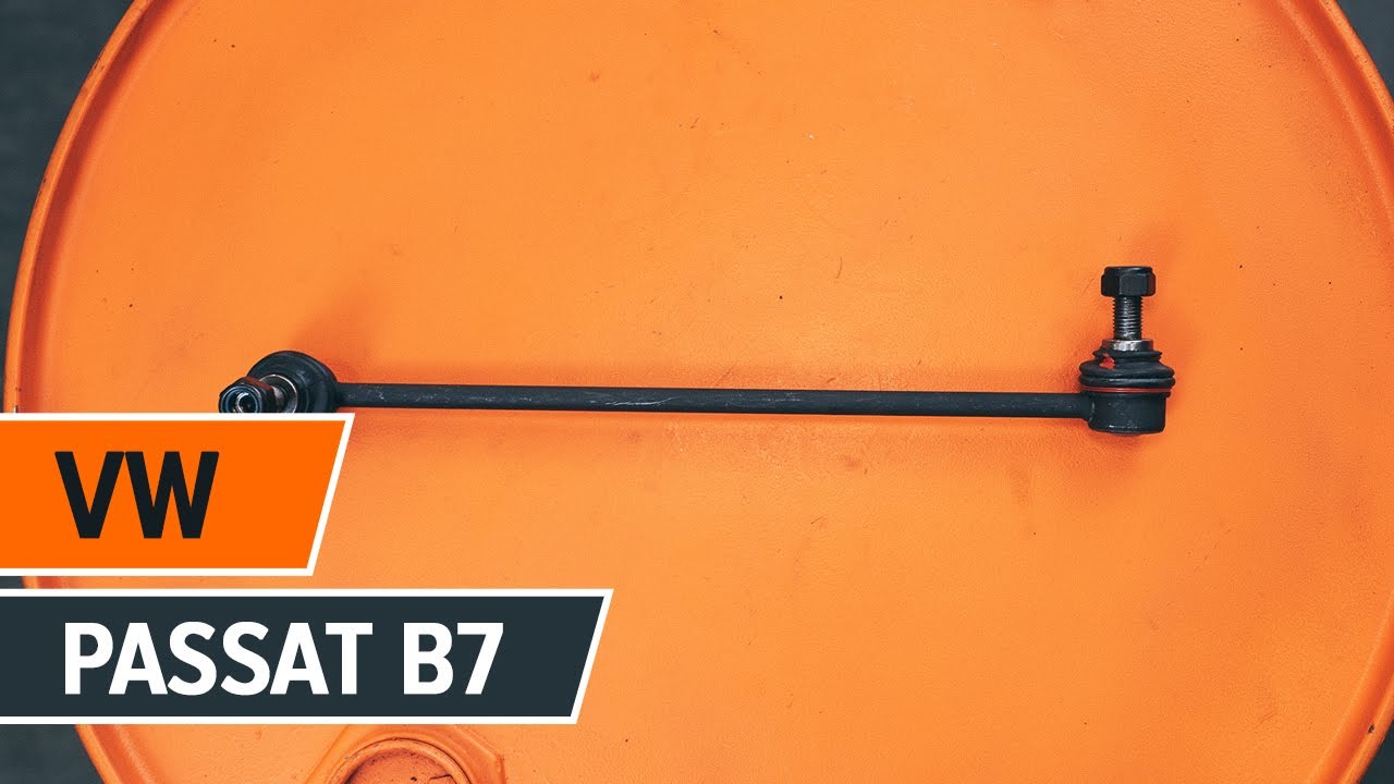 How to change front anti roll bar link on VW PASSAT B7 Saloon [TUTORIAL AUTODOC]