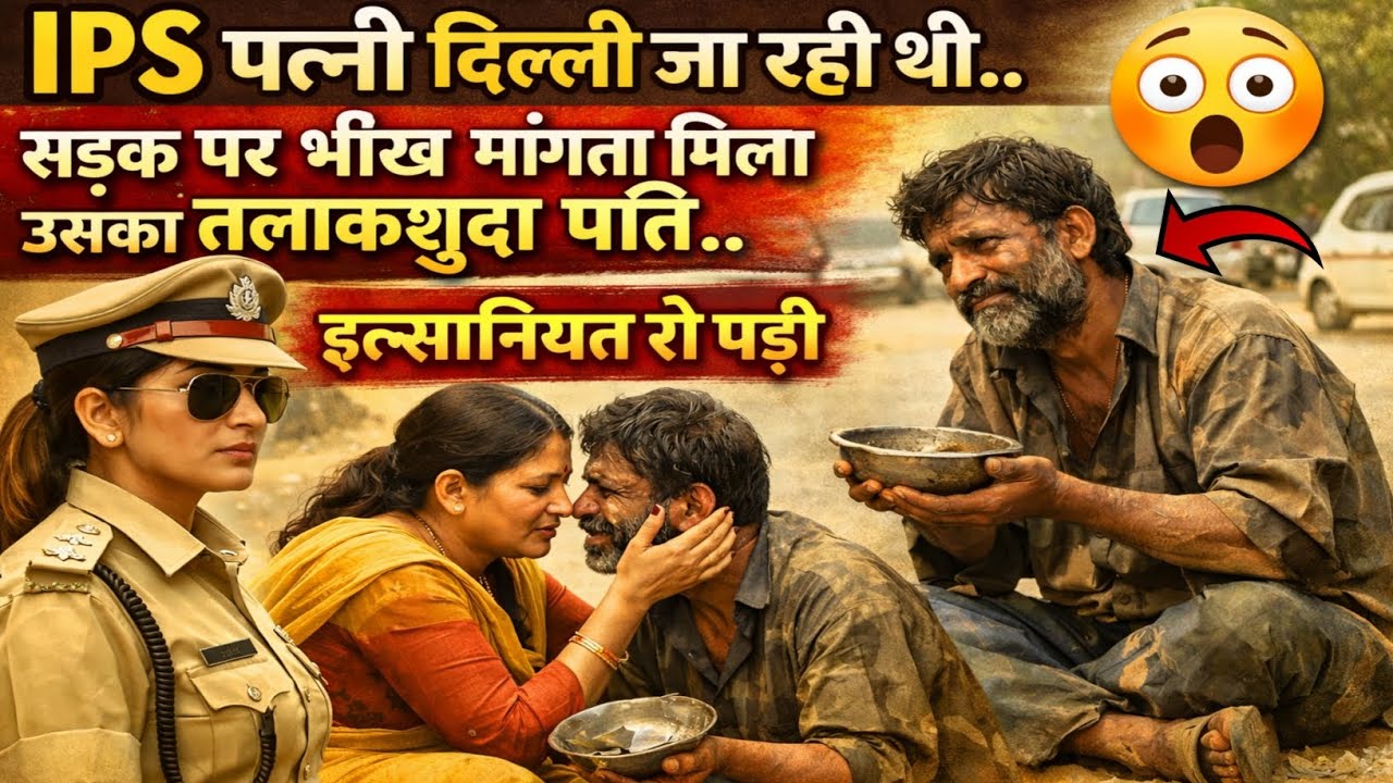 IPS पत्नी दिल्ली जा रही थी,, सड़क पर भीख मांगता मिला उसका तलकसुदा पति..फ़िर जो हुआ इन्सानियत रो परी😱