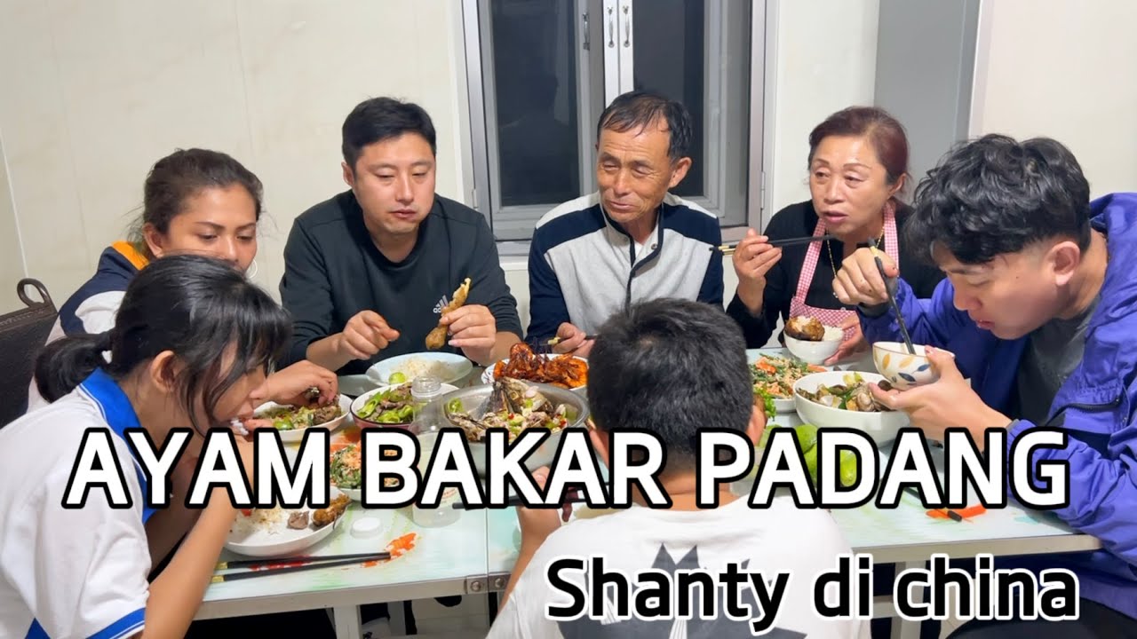 MASAK AYAM BAKAR PADANG,DI HARI ULANG TAHUN PAPA MERTUA CHINA KU,WALAUPUN SEDERHANA TAPI DIA BAHAGIA