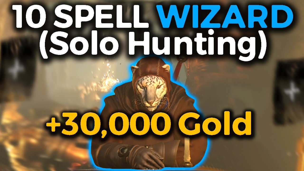 10 SPELL SOLO WIZARD HUNTING (30,000+ Gold Profit) - Dark and Darker Gameplay