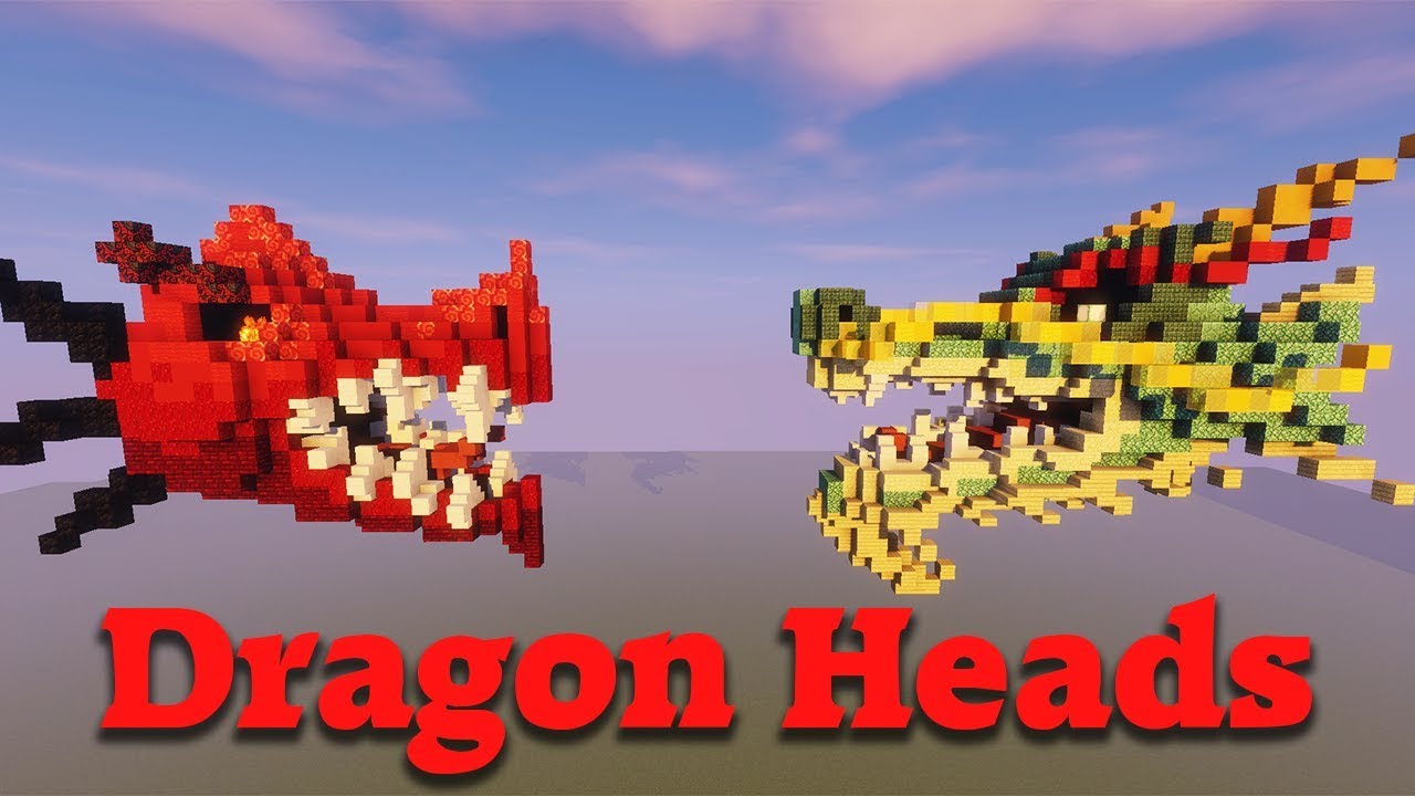 How to Build a Dragon Head in Minecraft | Timelapse Tutorial [Download]