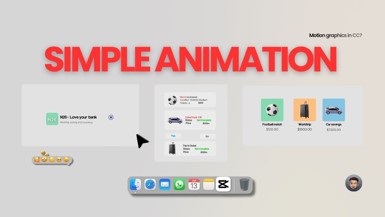 Make SIMPLE and CLEAN Animation using CAPCUT  | PART 1 | FULL TUTORIAL