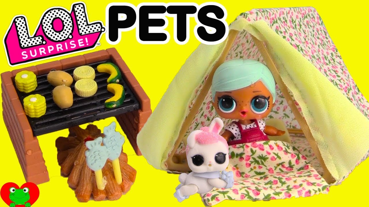 LOL Surprise Pet and Doll Goes Camping