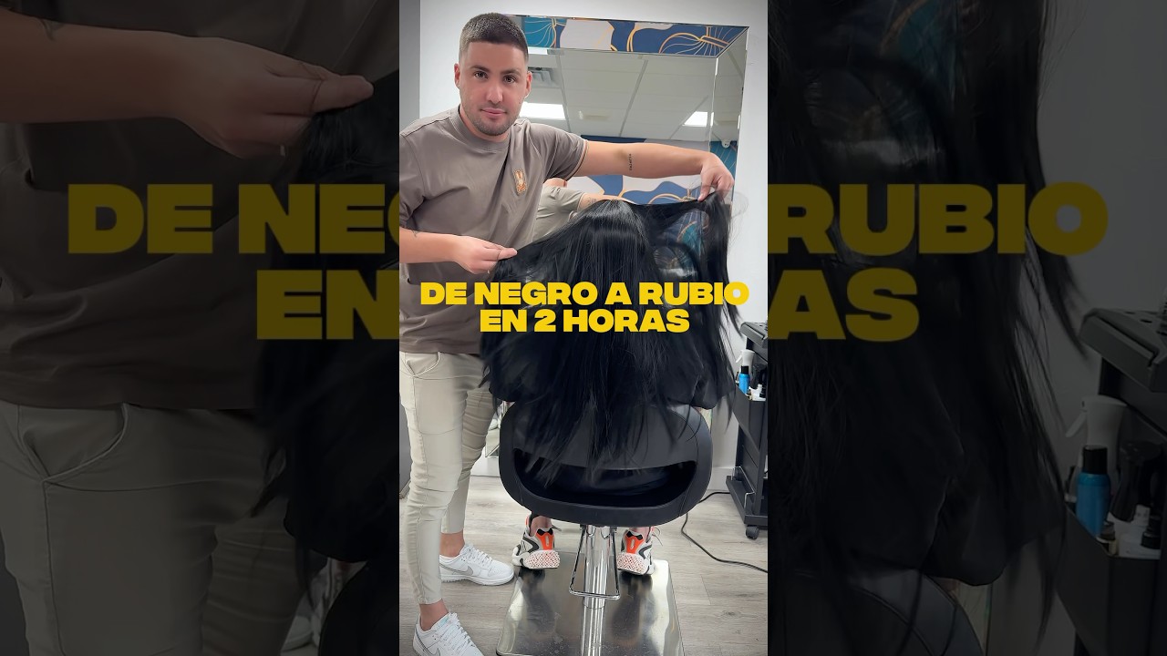 C&oacute;mo eliminar el cabello de color negro a rubio en un d&iacute;a