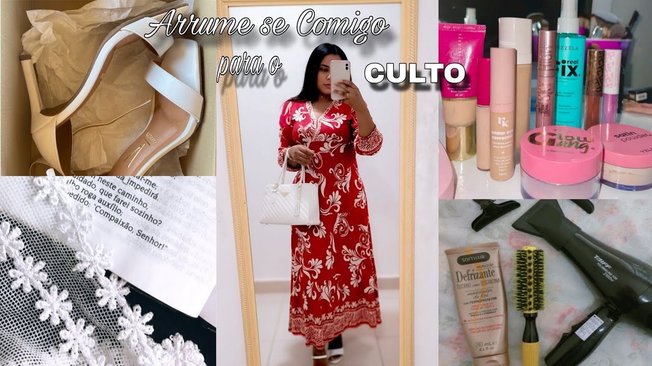 ARRUME-SE COMIGO PARA O CULTO | cabelo, look e maquiagem💓 #ccb 