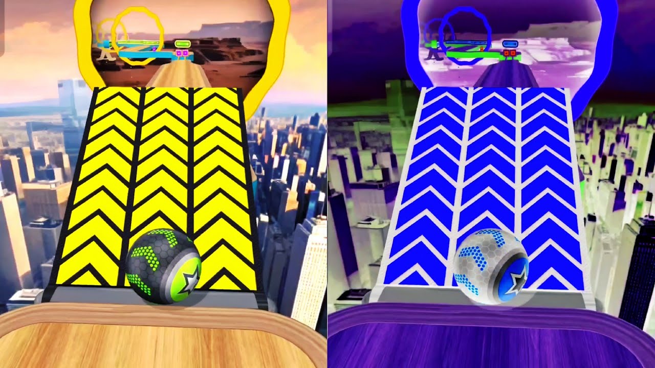 Reverse Night Mode vs Normal – Going Balls PRO-LEVEL Speedrun! Mobile #gaming #ball