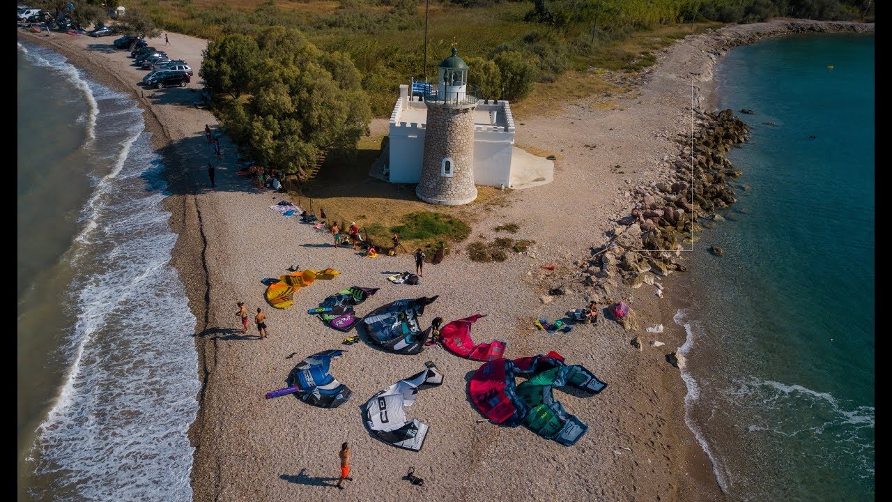 Kiteboarding in Drepano, Greece