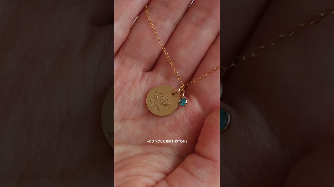 🌻 Personalized necklaces adorned with your birthstone