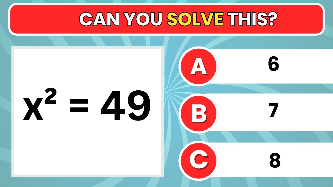 Can You Pass This Math Quiz ? Easy, Medium, Hard | Mind Crack