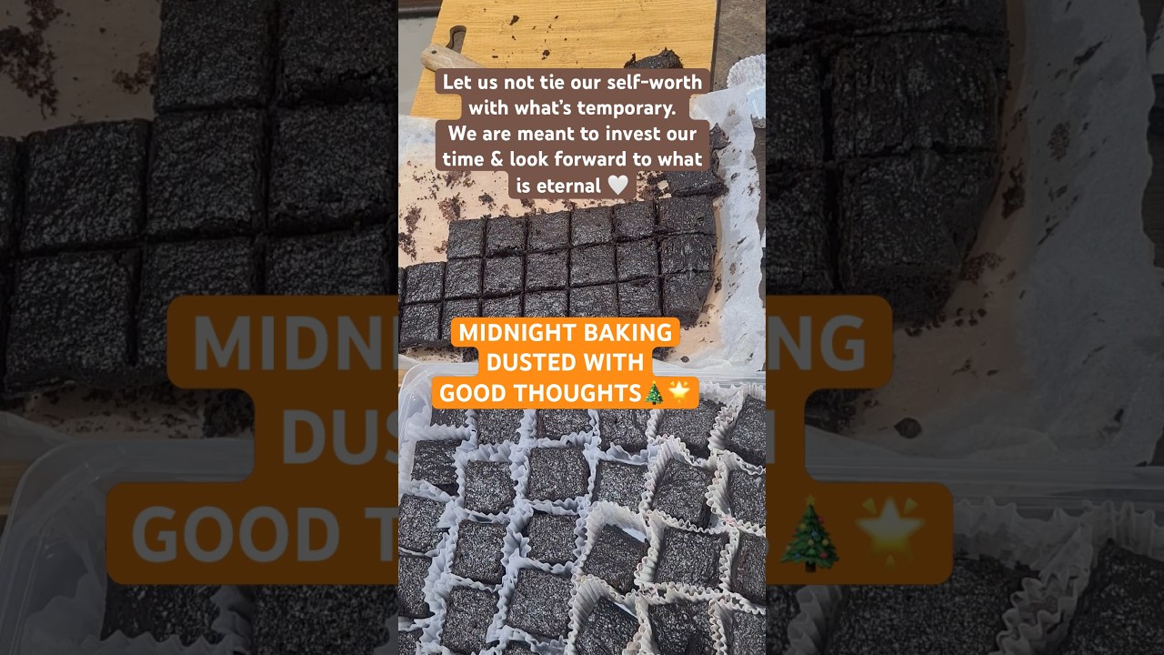 Brownies and deep thoughts. Join me as I pack away the bug batch I baked 🤍🎄🌟