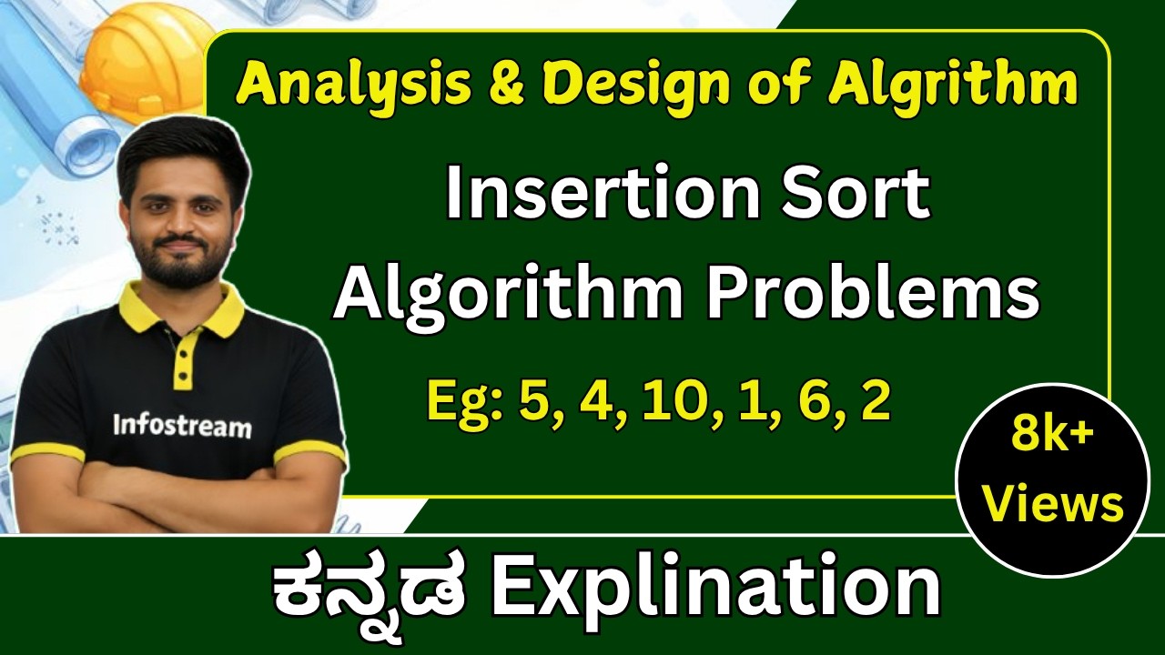 Insertion sort problems , part 1 | Data structures &Algorithms| VTU &All universities