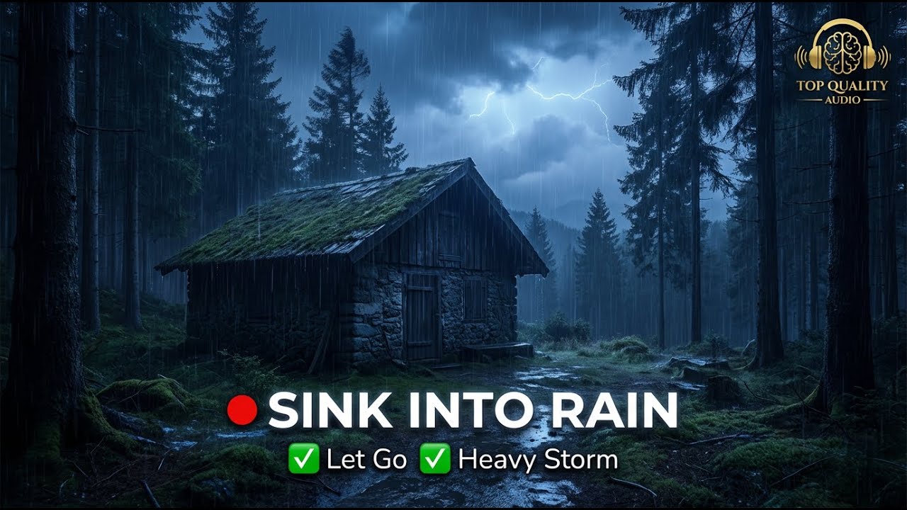🔴 Rain Sound For Sleep - Leave It All To Sink Into Heavy Rain And Thunderstorms #asmr #viral
